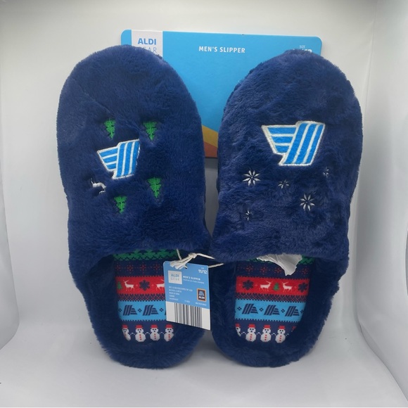 ALDI Shoes Aldi 223 Holiday Mens 112 Slippers House Shoes Navy